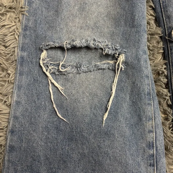 Distressed Light Blue Wide Leg - Picture 10 of 16